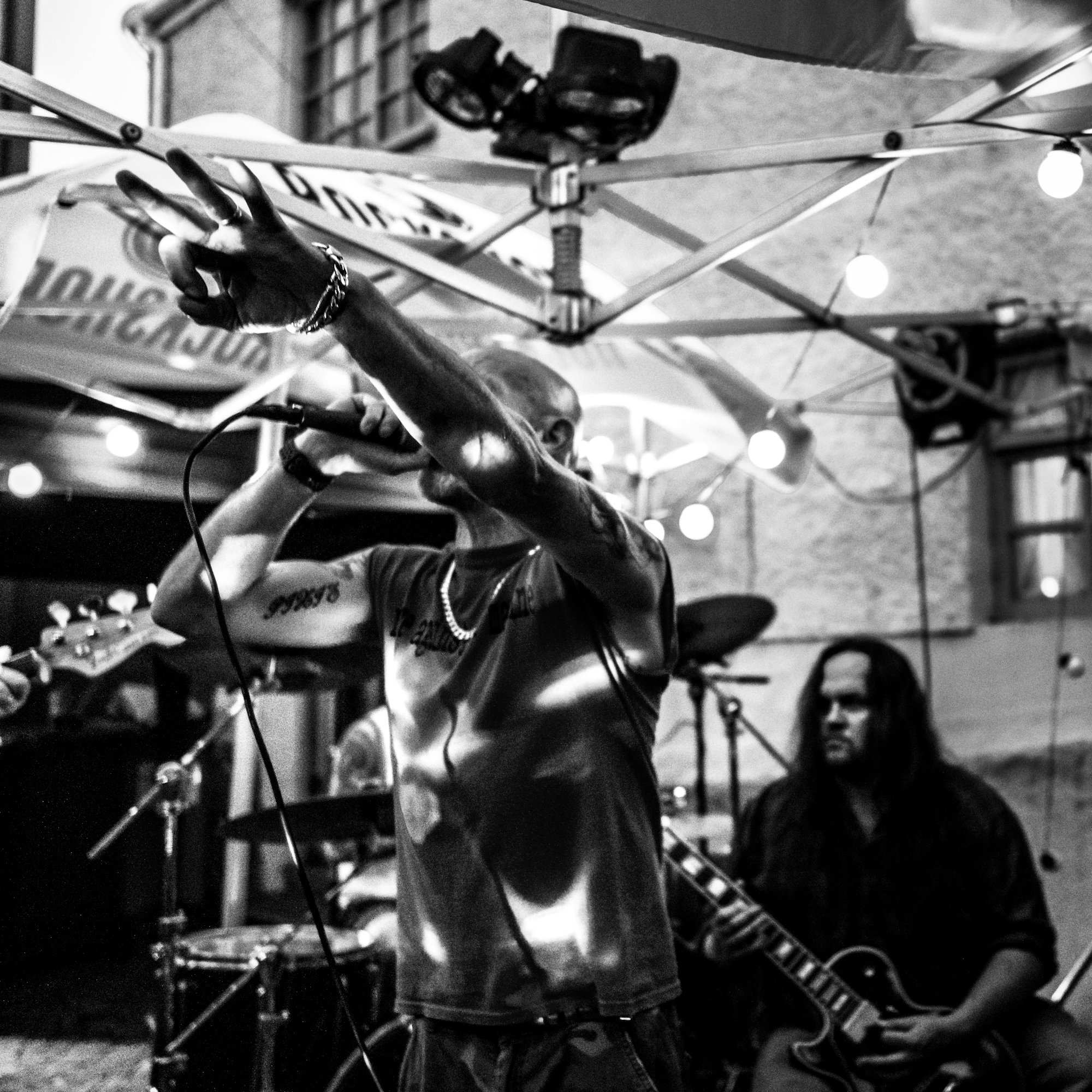 Live band performing at Flan Fest.